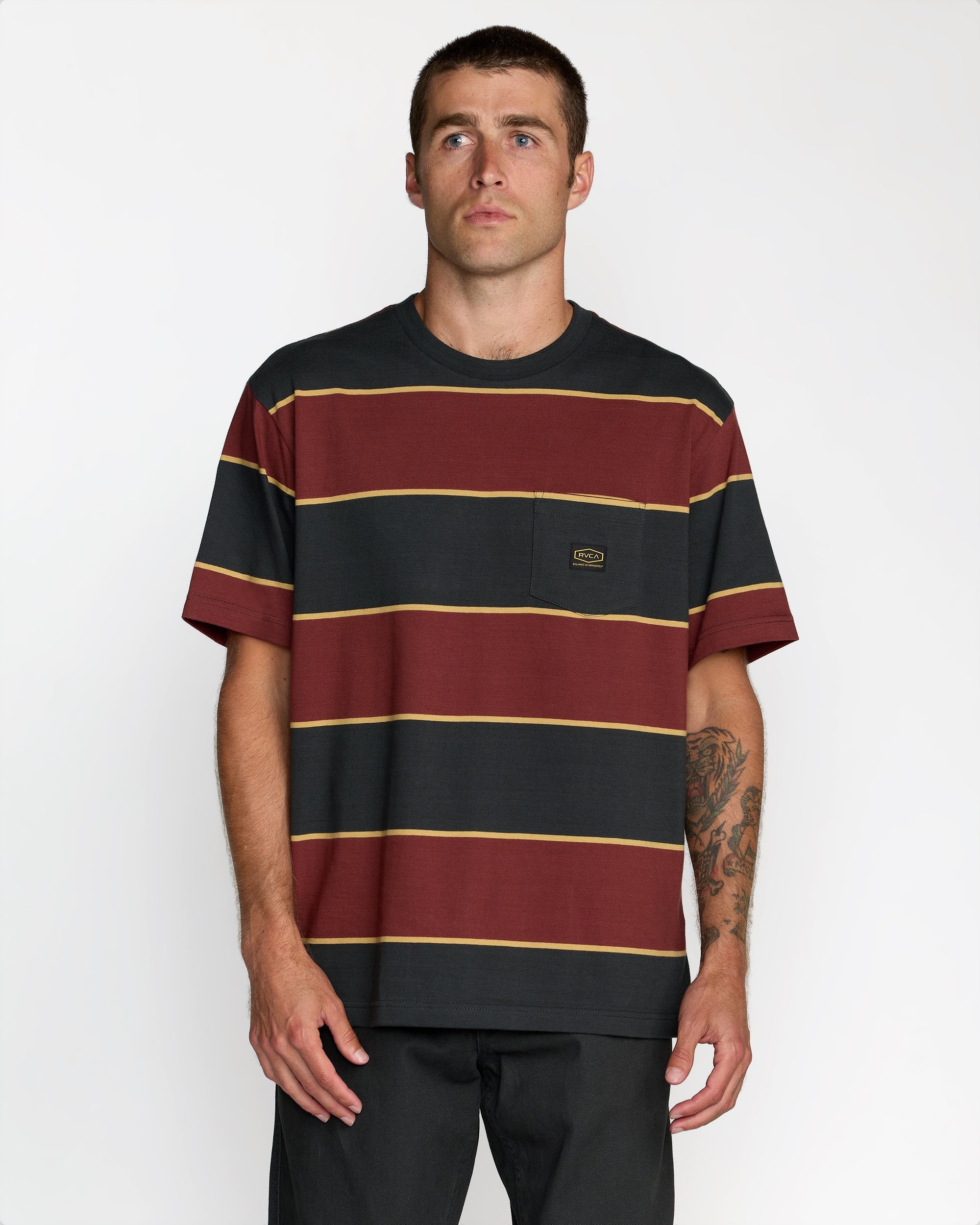 Dayshift Stripe Short Sleeve Tee - Pirate Black