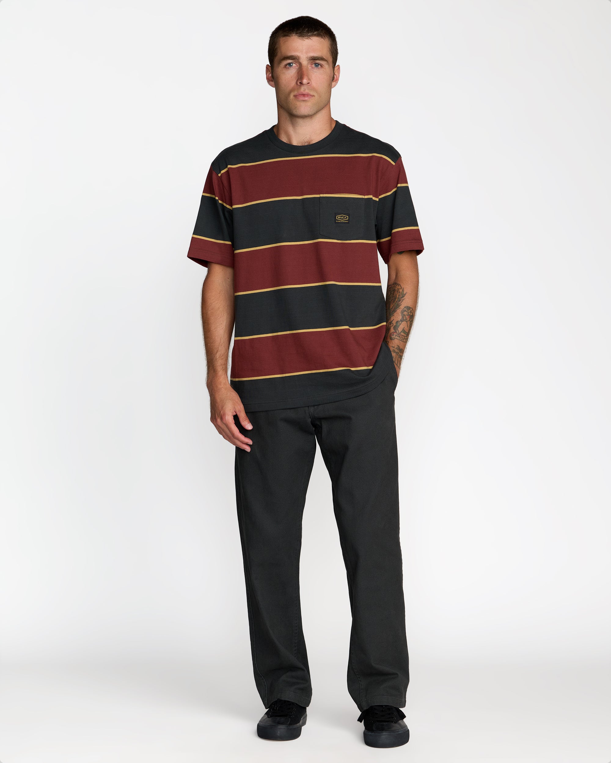 Dayshift Stripe Short Sleeve Tee - Pirate Black