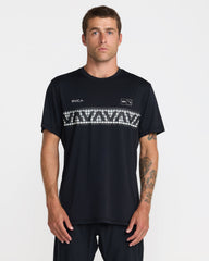 Hawaii Sport Vent Short Sleeve Tee - Black White