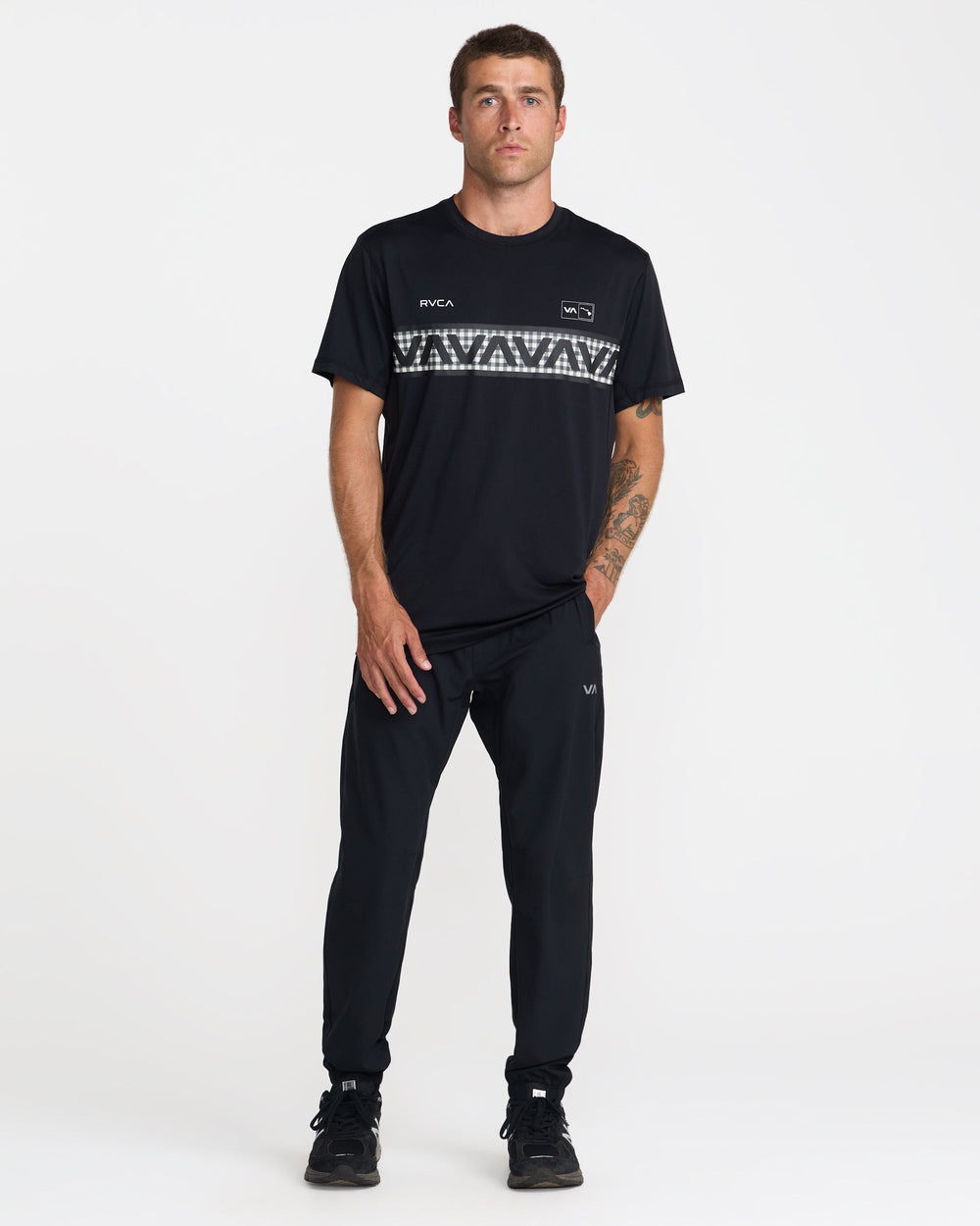 Hawaii Sport Vent Short Sleeve Tee - Black White