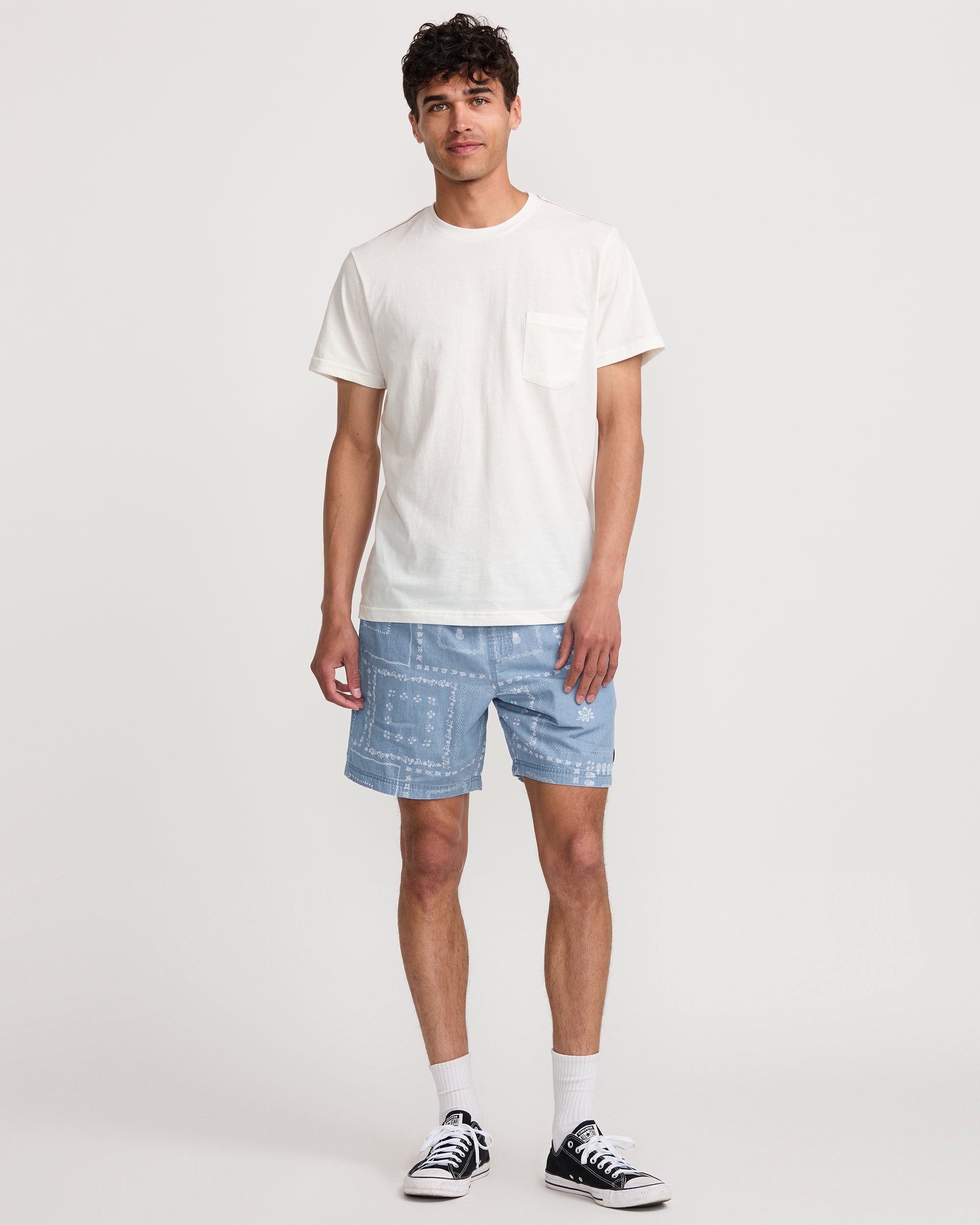 Escape Elastic Chambray 17" - Blue