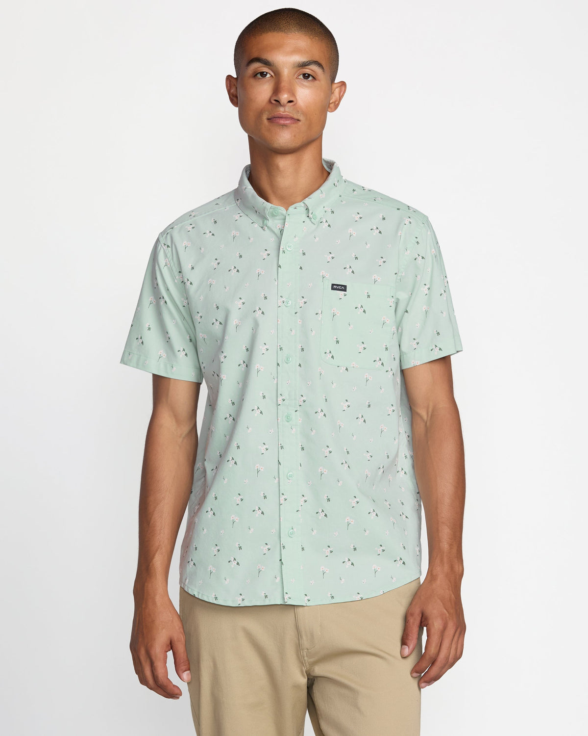 That'll Do Print Short Sleeve Shirt - Green Tea
