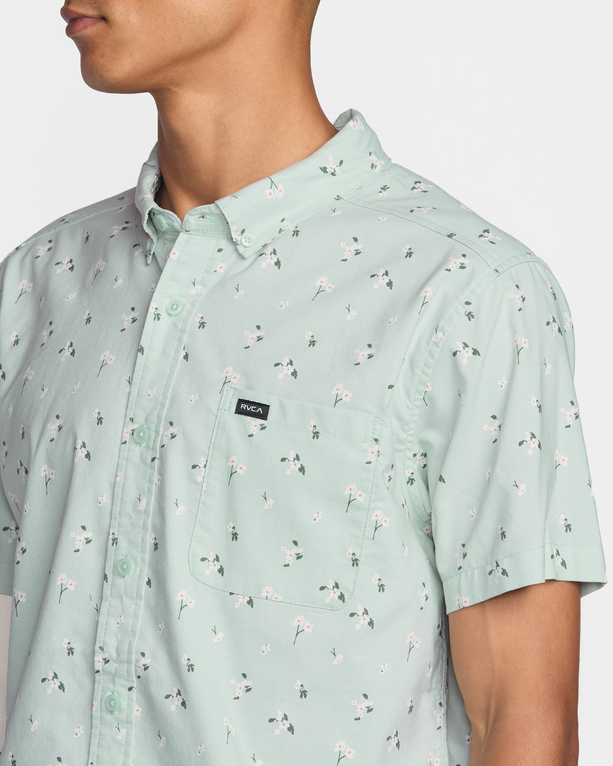 That'll Do Print Short Sleeve Shirt - Green Tea