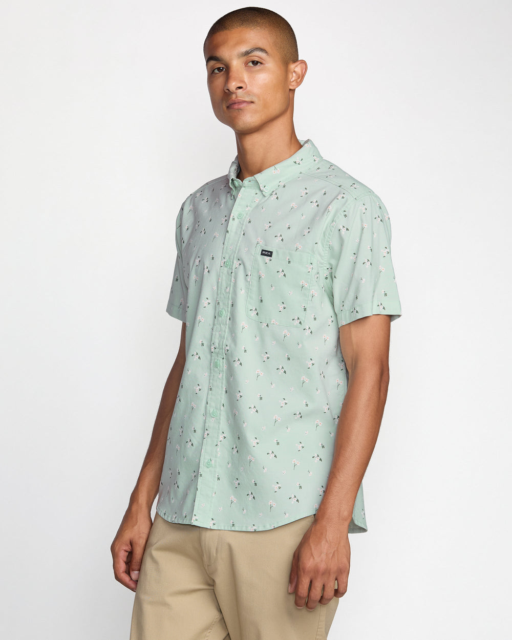 That'll Do Print Short Sleeve Shirt - Green Tea