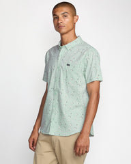 That'll Do Print Short Sleeve Shirt - Green Tea