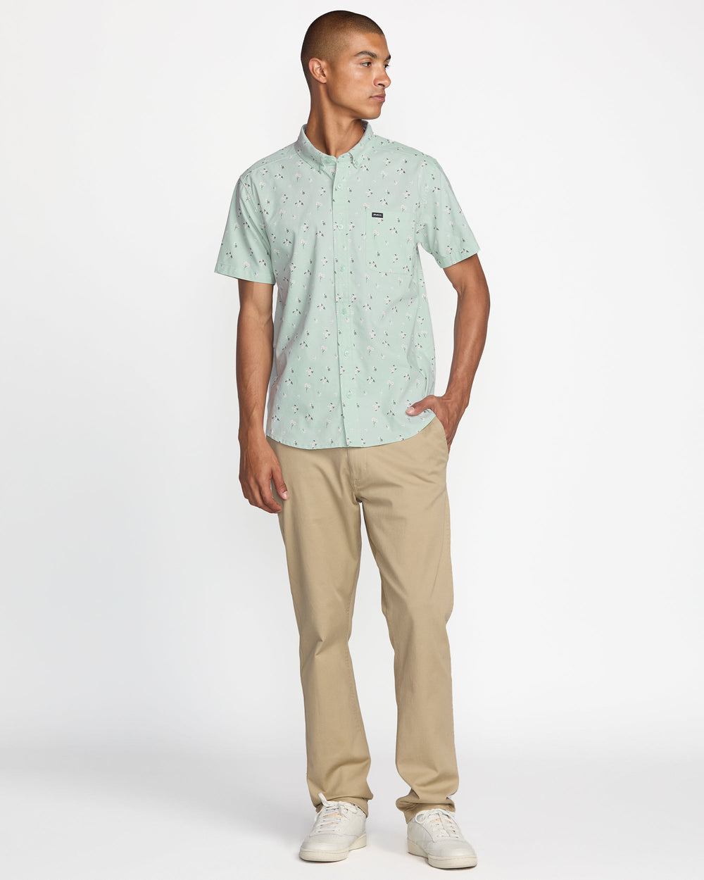 That'll Do Print Short Sleeve Shirt - Green Tea