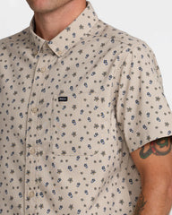 That'll Do Print Short Sleeve Shirt - Light Khaki