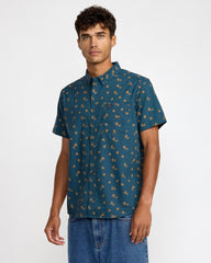 That'll Do Print Short Sleeve Shirt - Midnight Blue Floral
