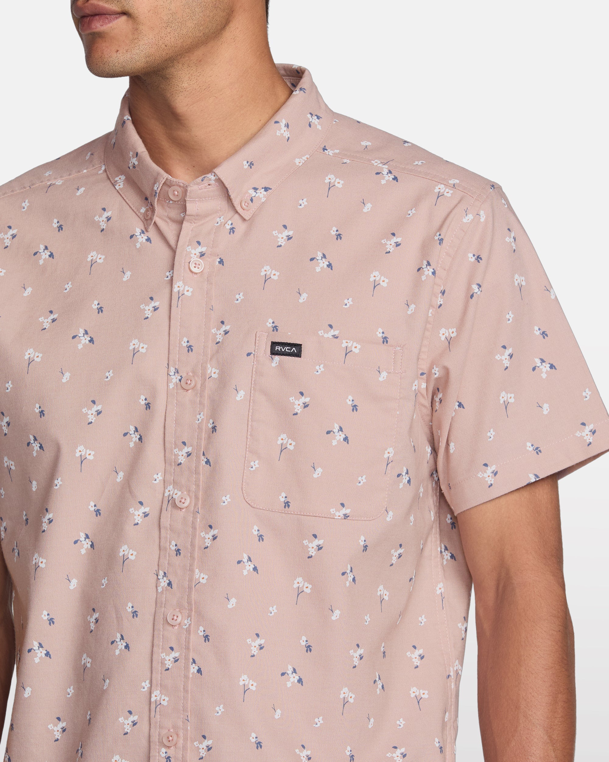 That'll Do Print Short Sleeve Shirt - Mauve