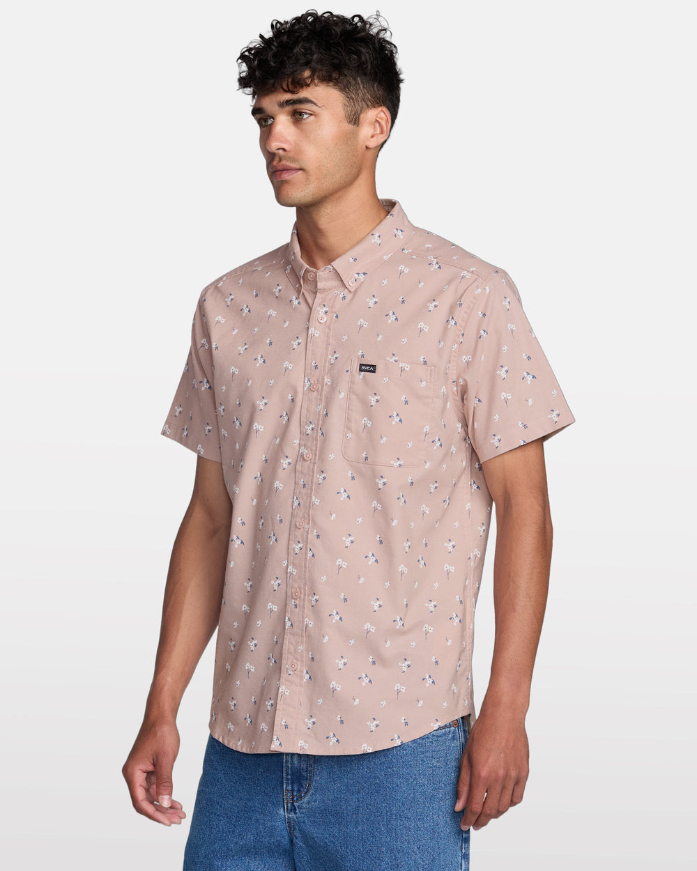 That'll Do Print Short Sleeve Shirt - Mauve