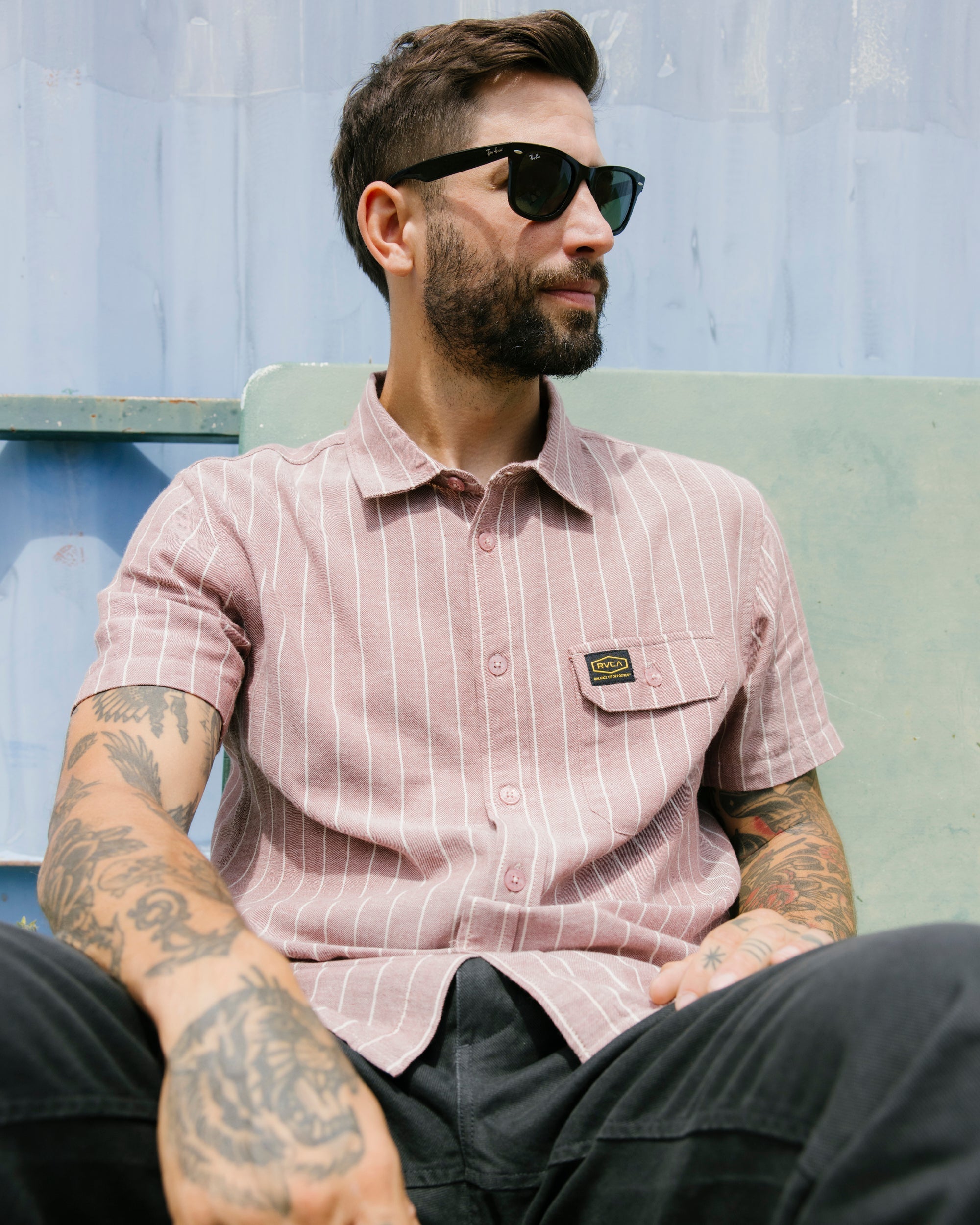 Dayshift Stripe II Short Sleeve Shirt - Red Earth