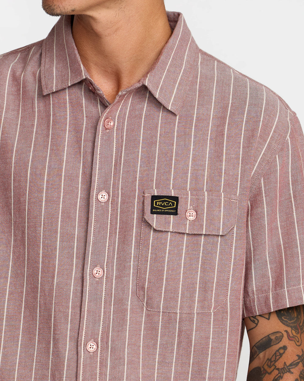 Dayshift Stripe II Short Sleeve Shirt - Red Earth