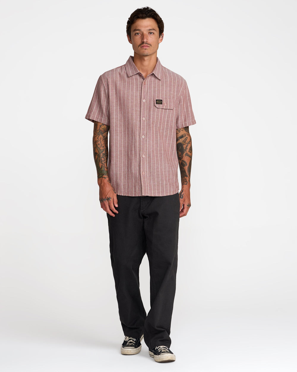 Dayshift Stripe II Short Sleeve Shirt - Red Earth