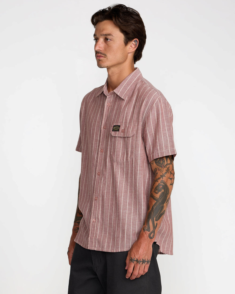 Dayshift Stripe II Short Sleeve Shirt - Red Earth