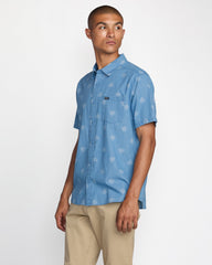 Frame Short Sleeve Shirt - Washed Chambray