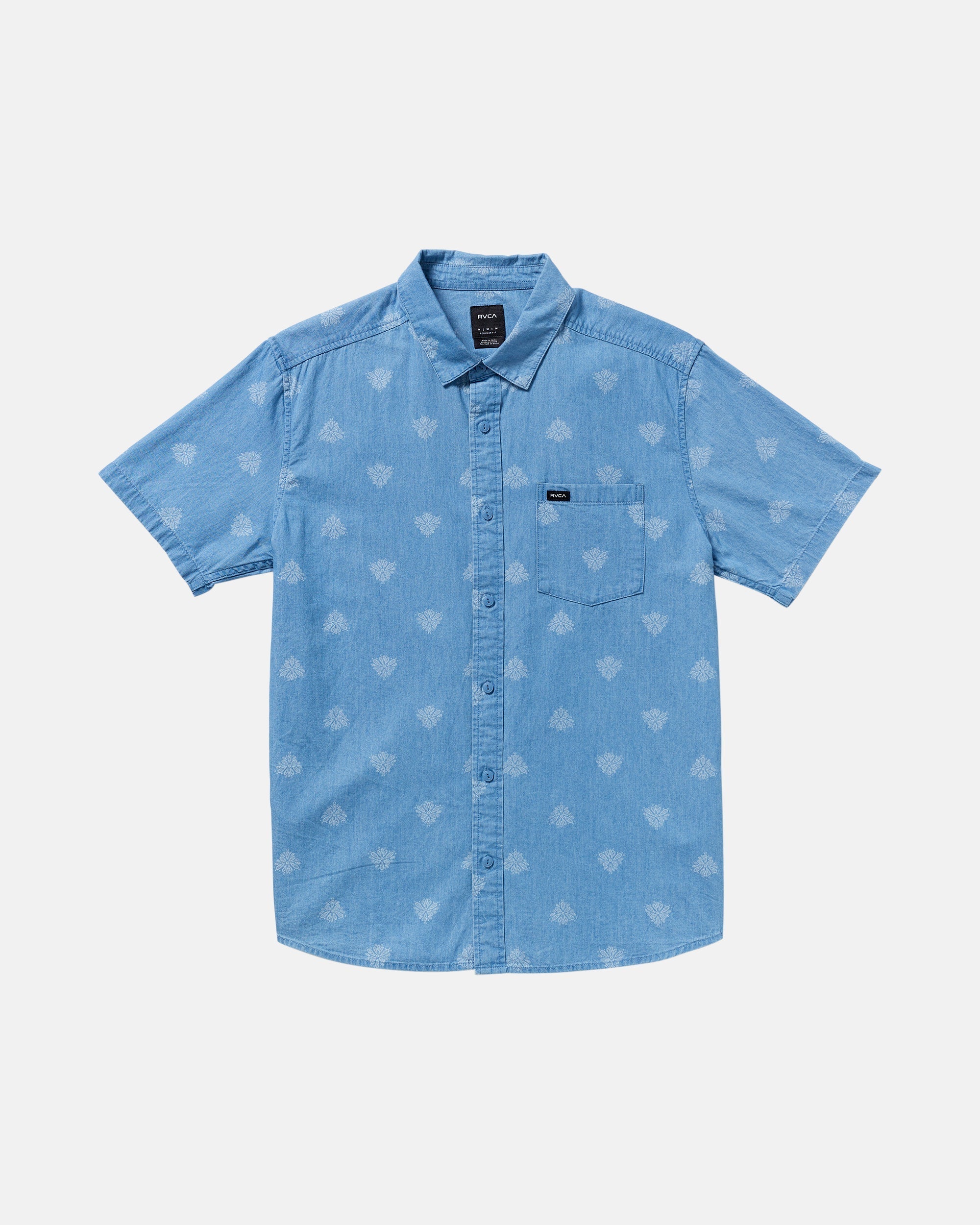 Frame Short Sleeve Shirt - Washed Chambray