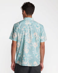 Botanical Short Sleeve Shirt - Blue Haze