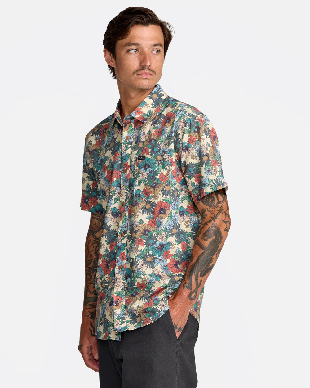 Botanical Short Sleeve Shirt - Ceramic