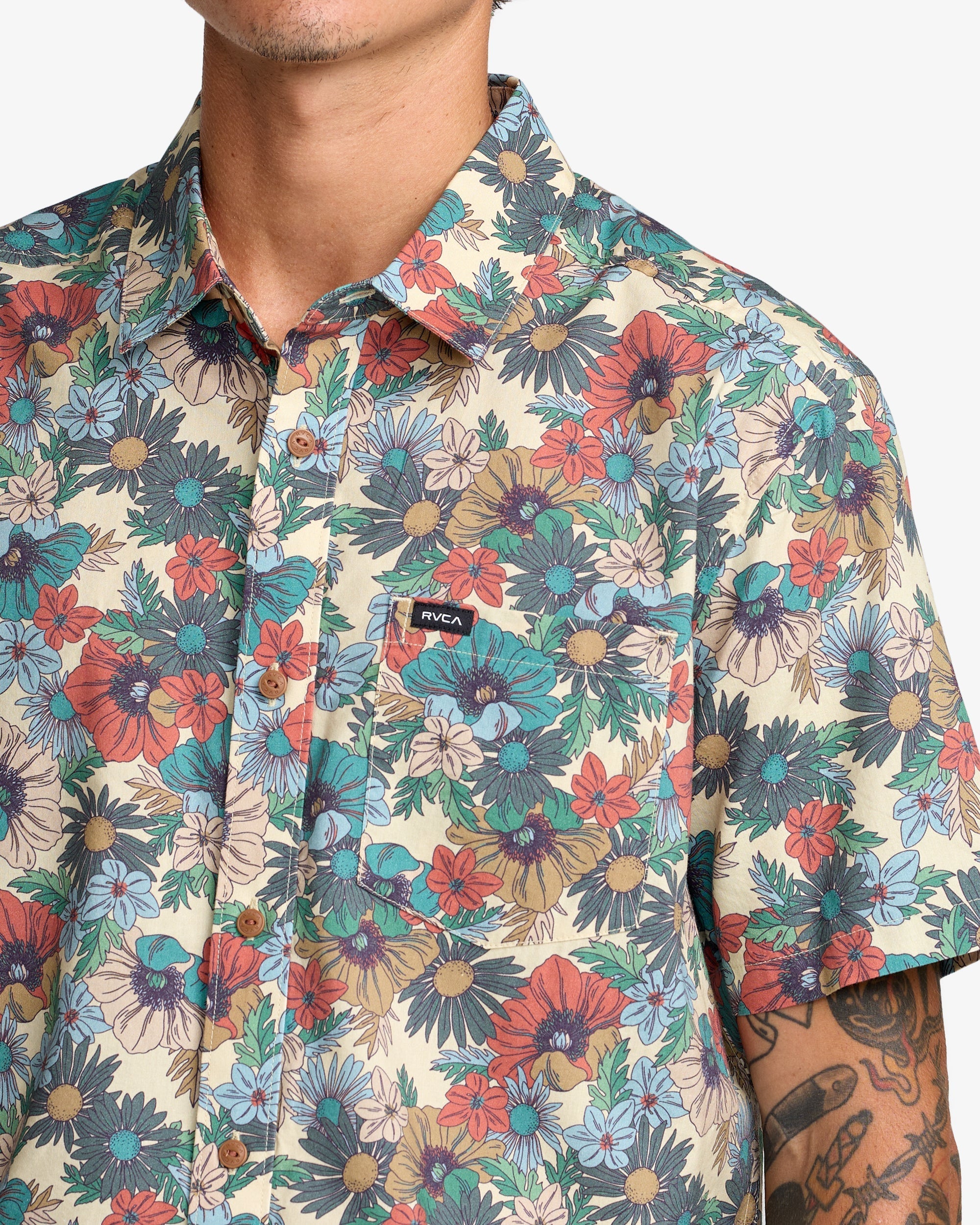 Botanical Short Sleeve Shirt - Ceramic