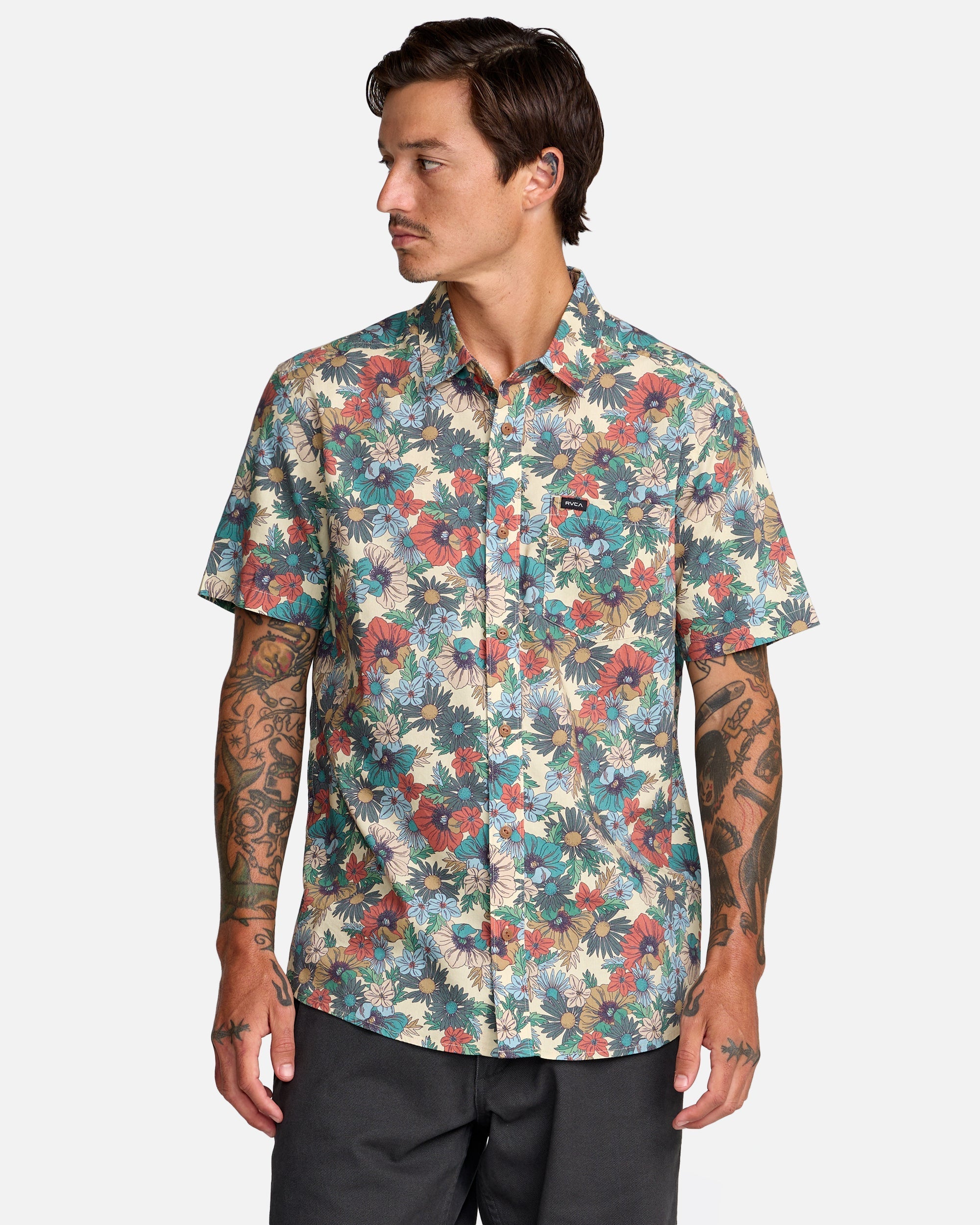 Botanical Short Sleeve Shirt - Ceramic