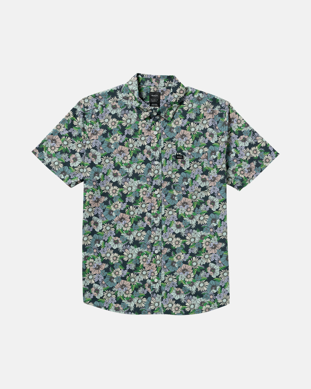 Botanical Short Sleeve Shirt - Garage Blue