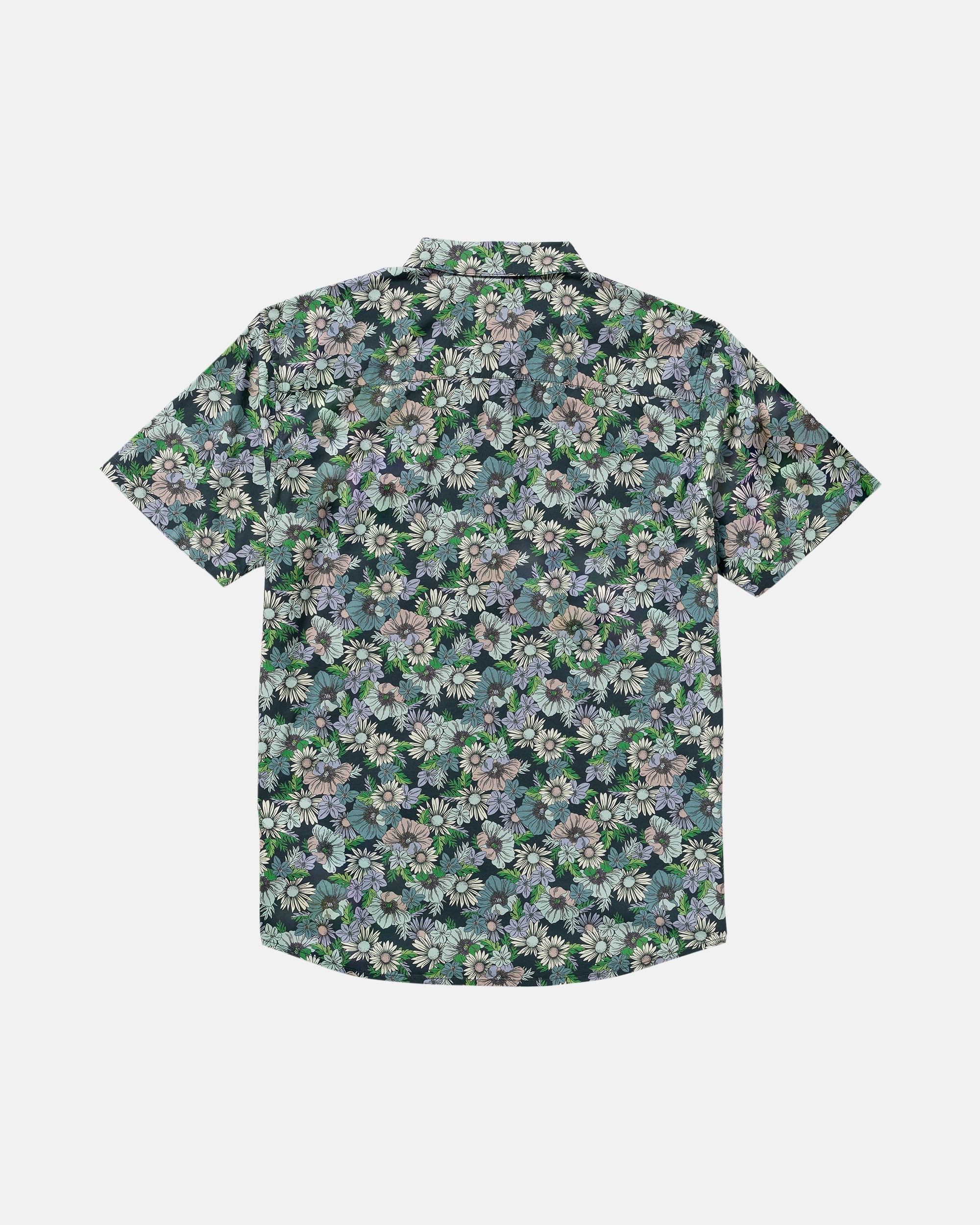 Botanical Short Sleeve Shirt - Garage Blue