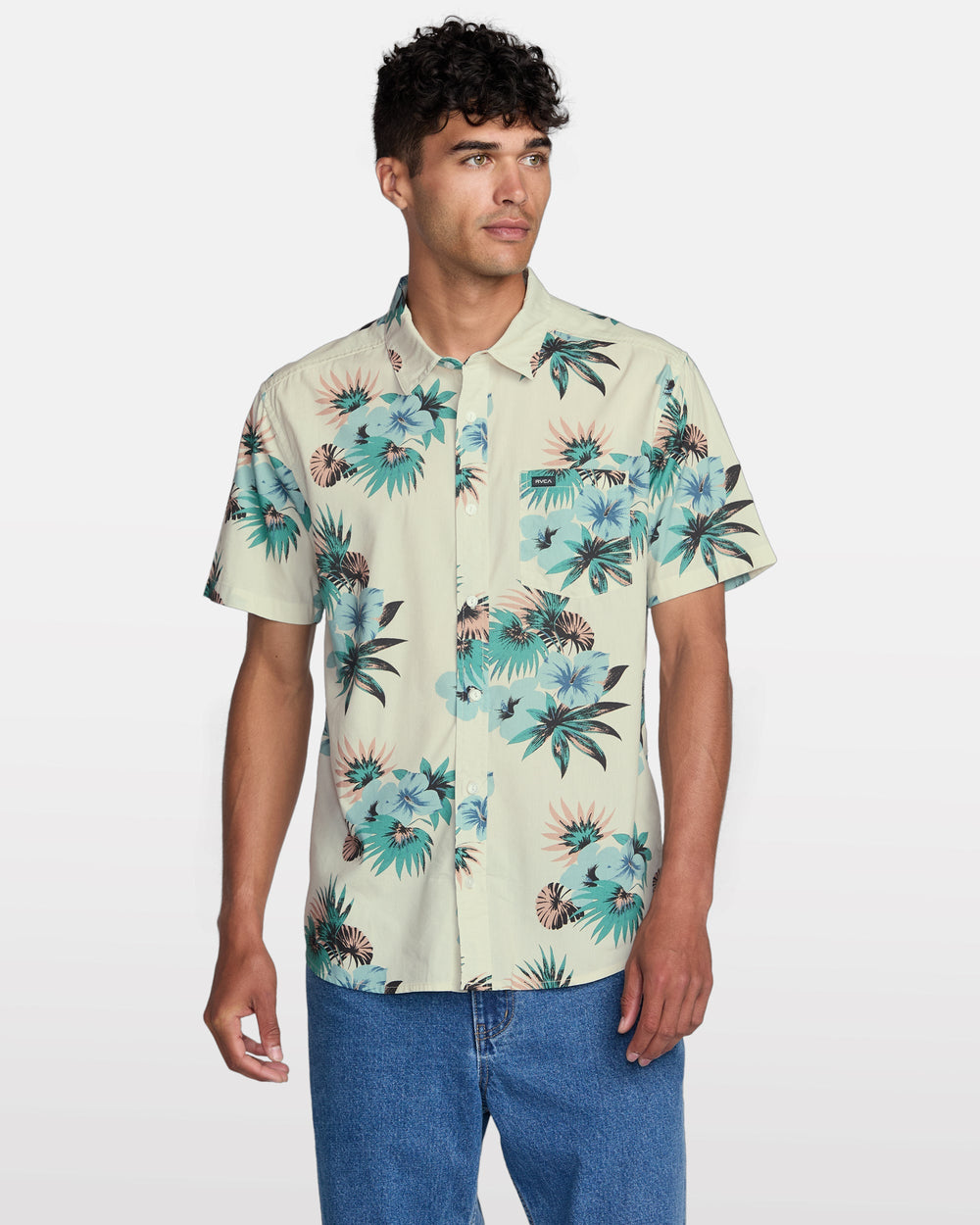 Botanical Short Sleeve Shirt - Light Khaki