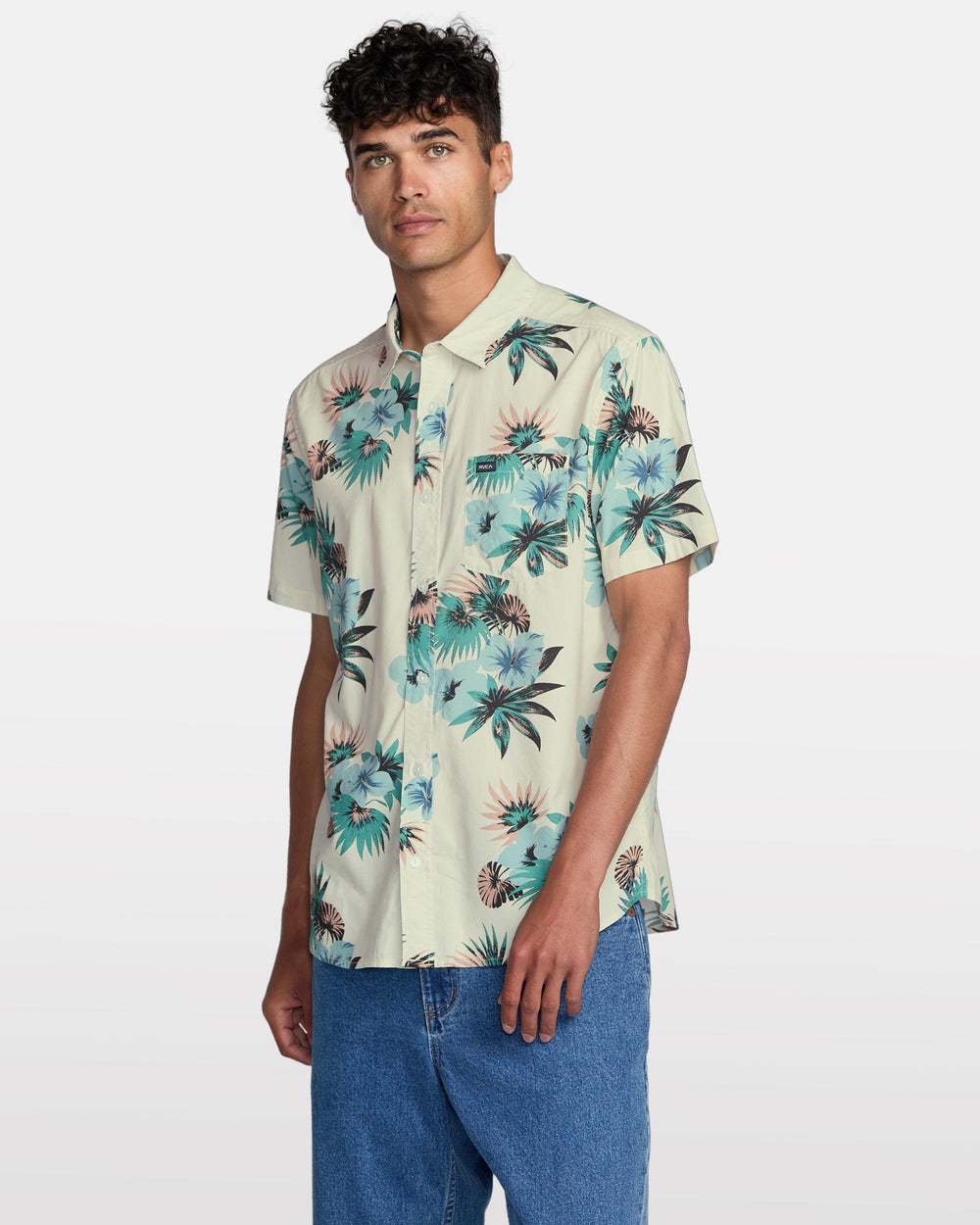 Botanical Short Sleeve Shirt - Light Khaki