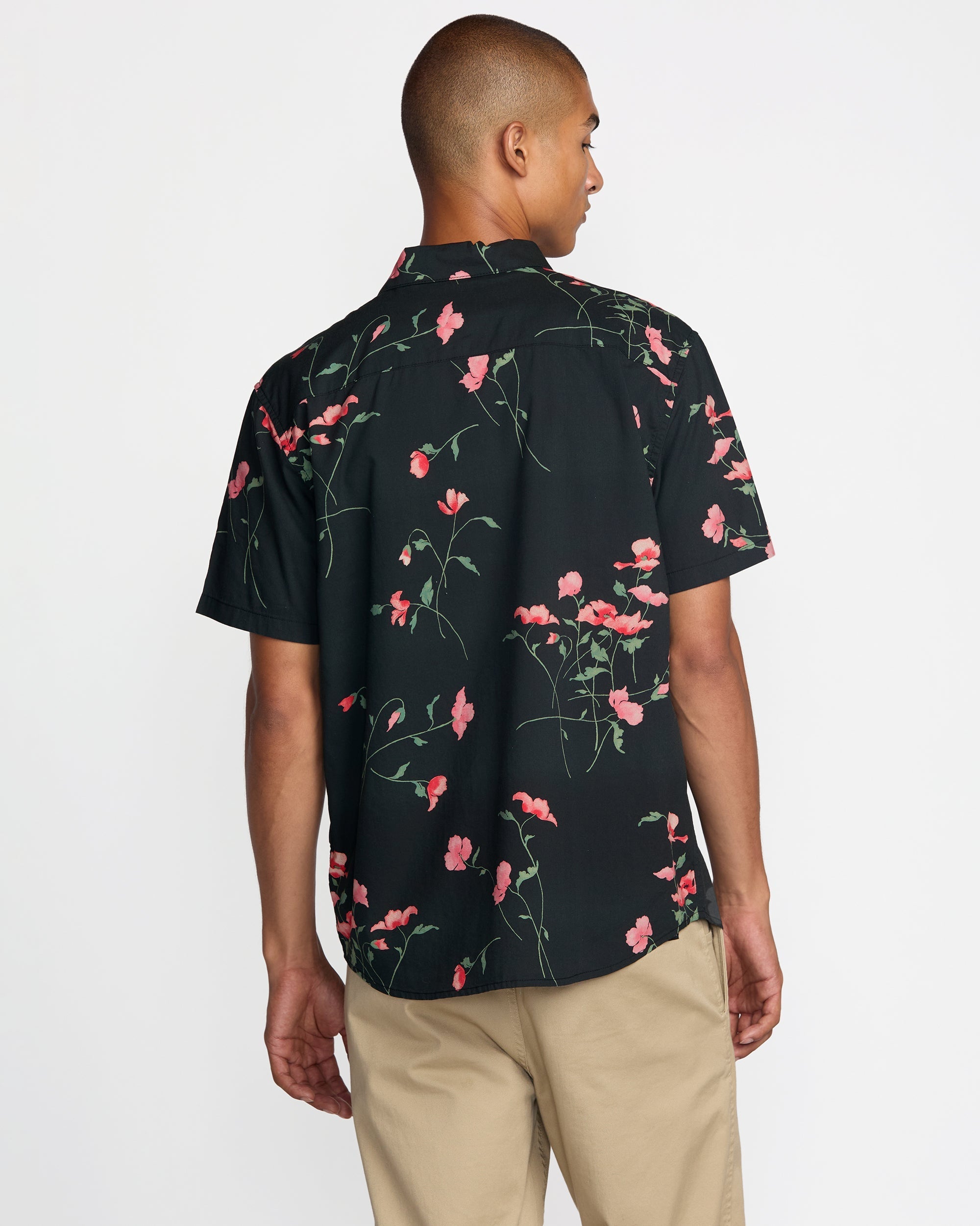 Botanical Short Sleeve Shirt - Pirate Black