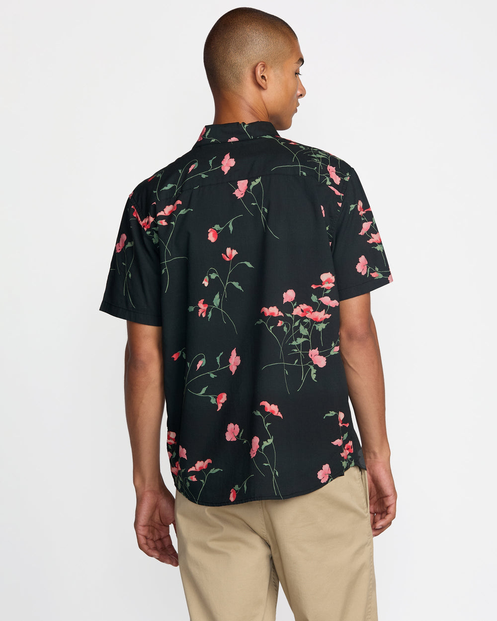 Botanical Short Sleeve Shirt - Pirate Black
