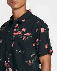 Botanical Short Sleeve Shirt - Pirate Black
