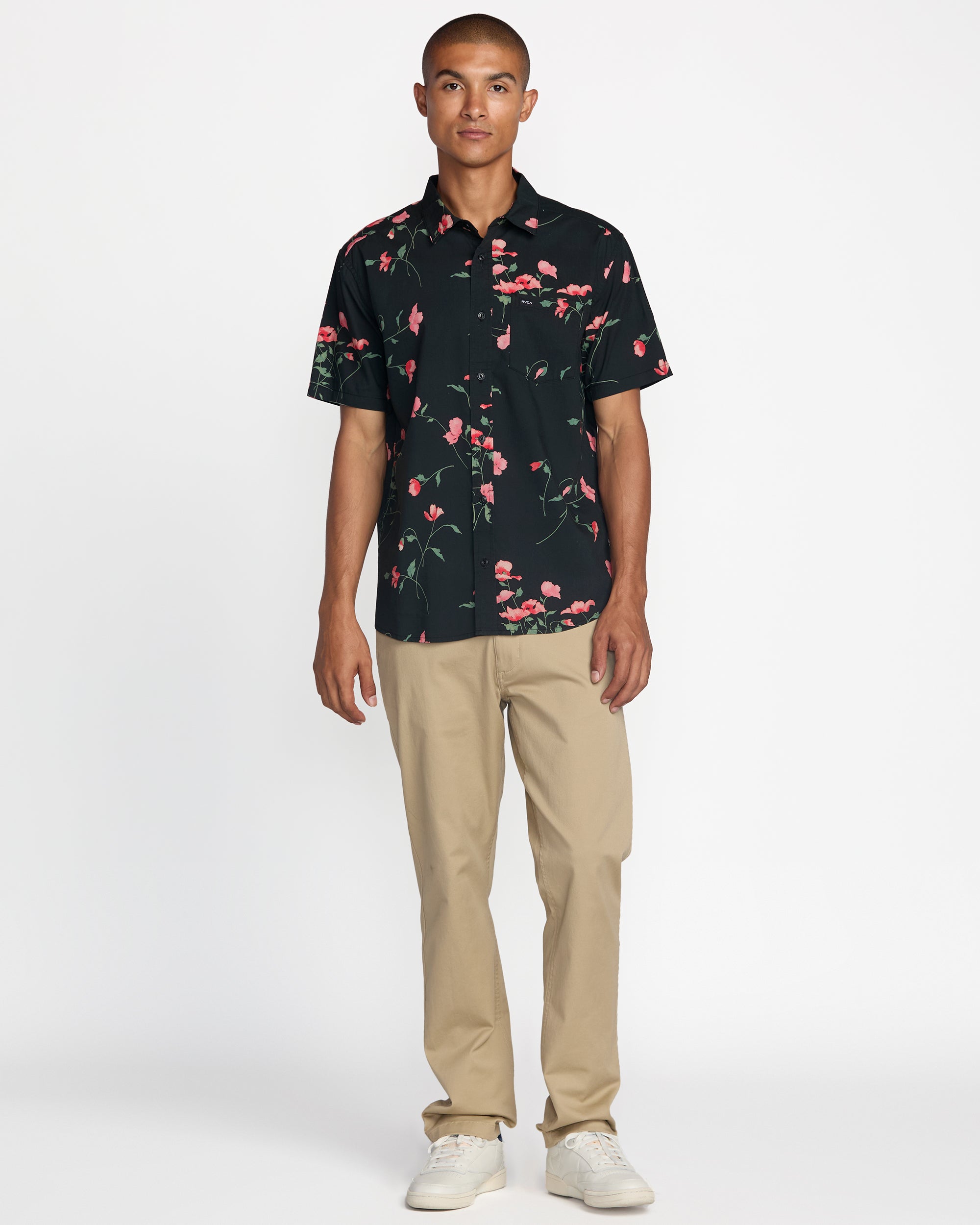 Botanical Short Sleeve Shirt - Pirate Black