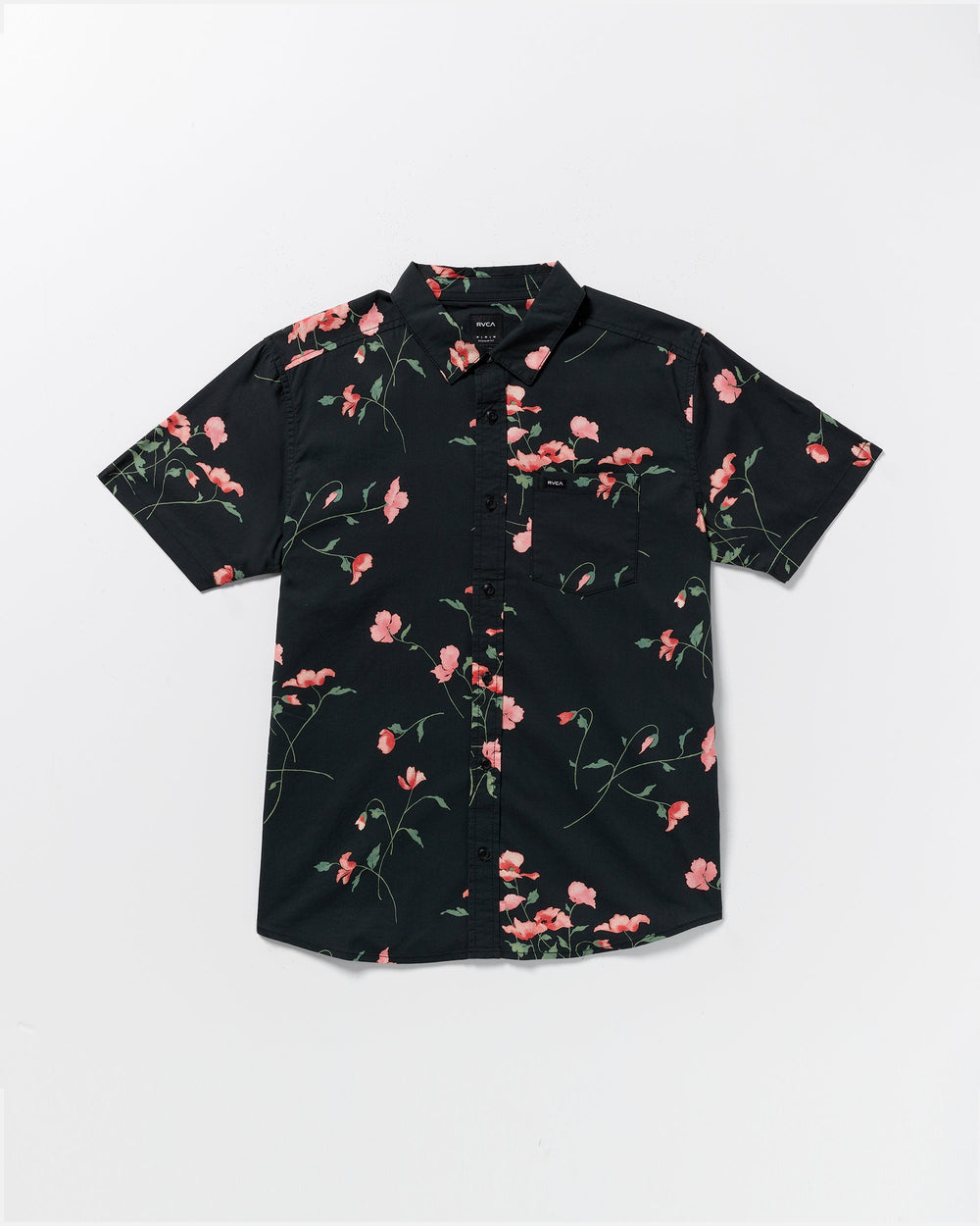 Botanical Short Sleeve Shirt - Pirate Black