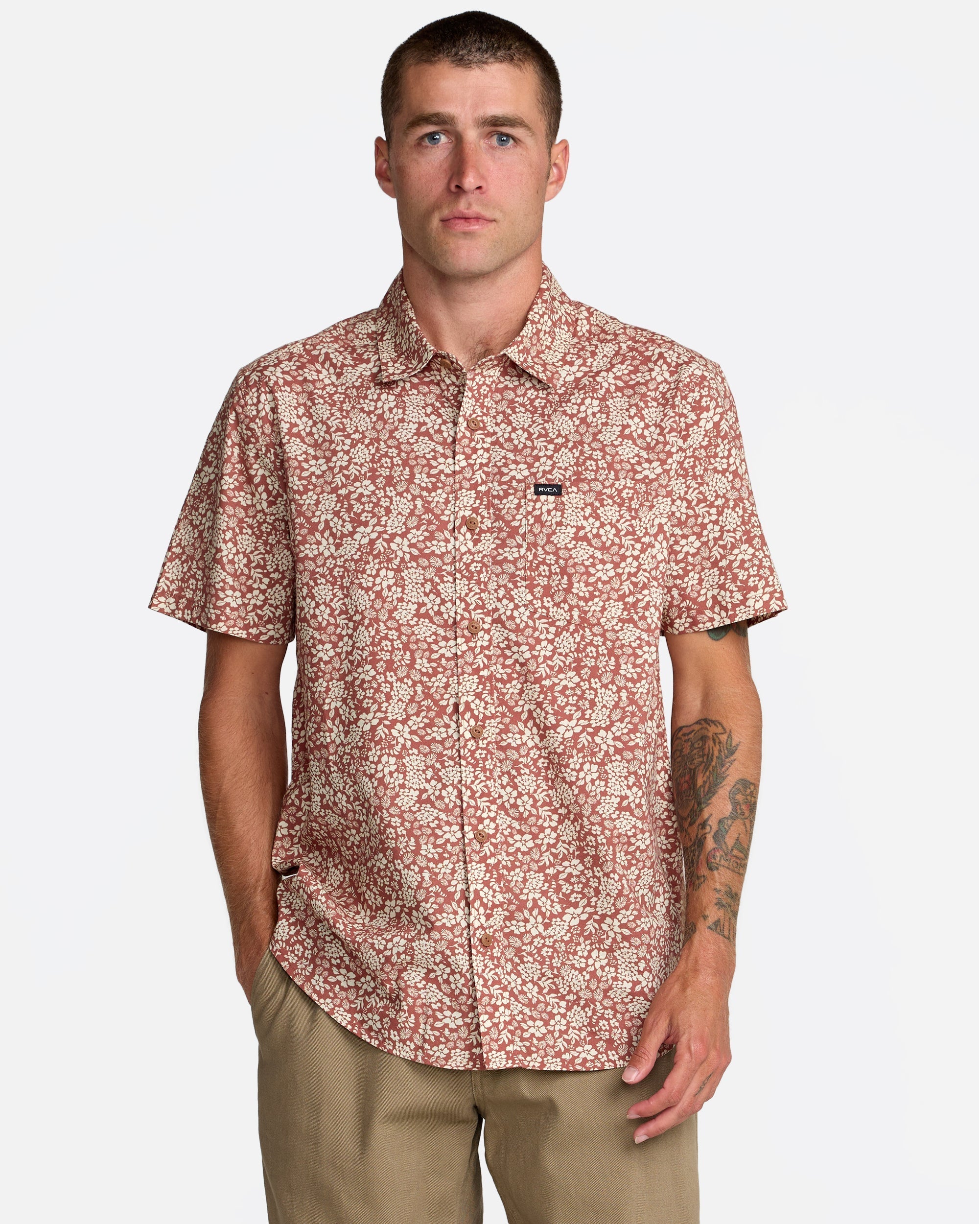 Botanical Short Sleeve Shirt - Rawhide