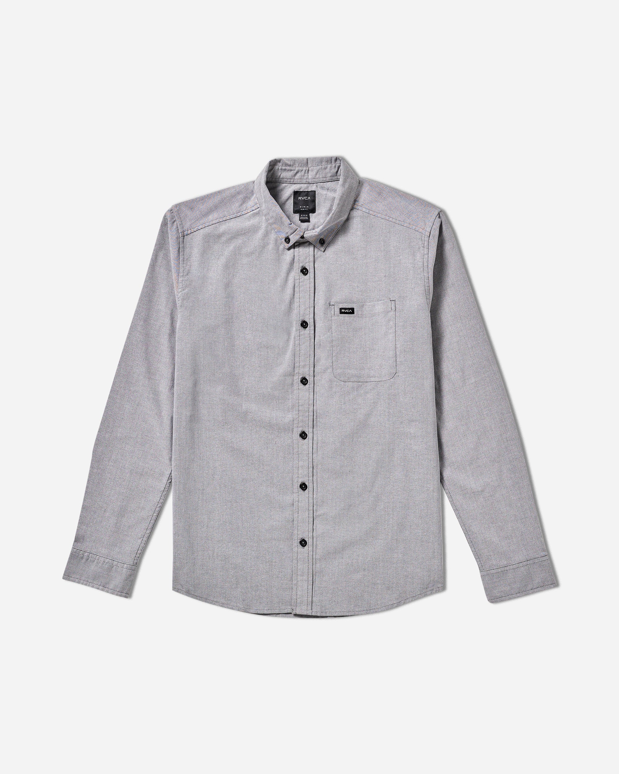 That'll Do Stretch Woven Long Sleeve Shirt - Garage Blue