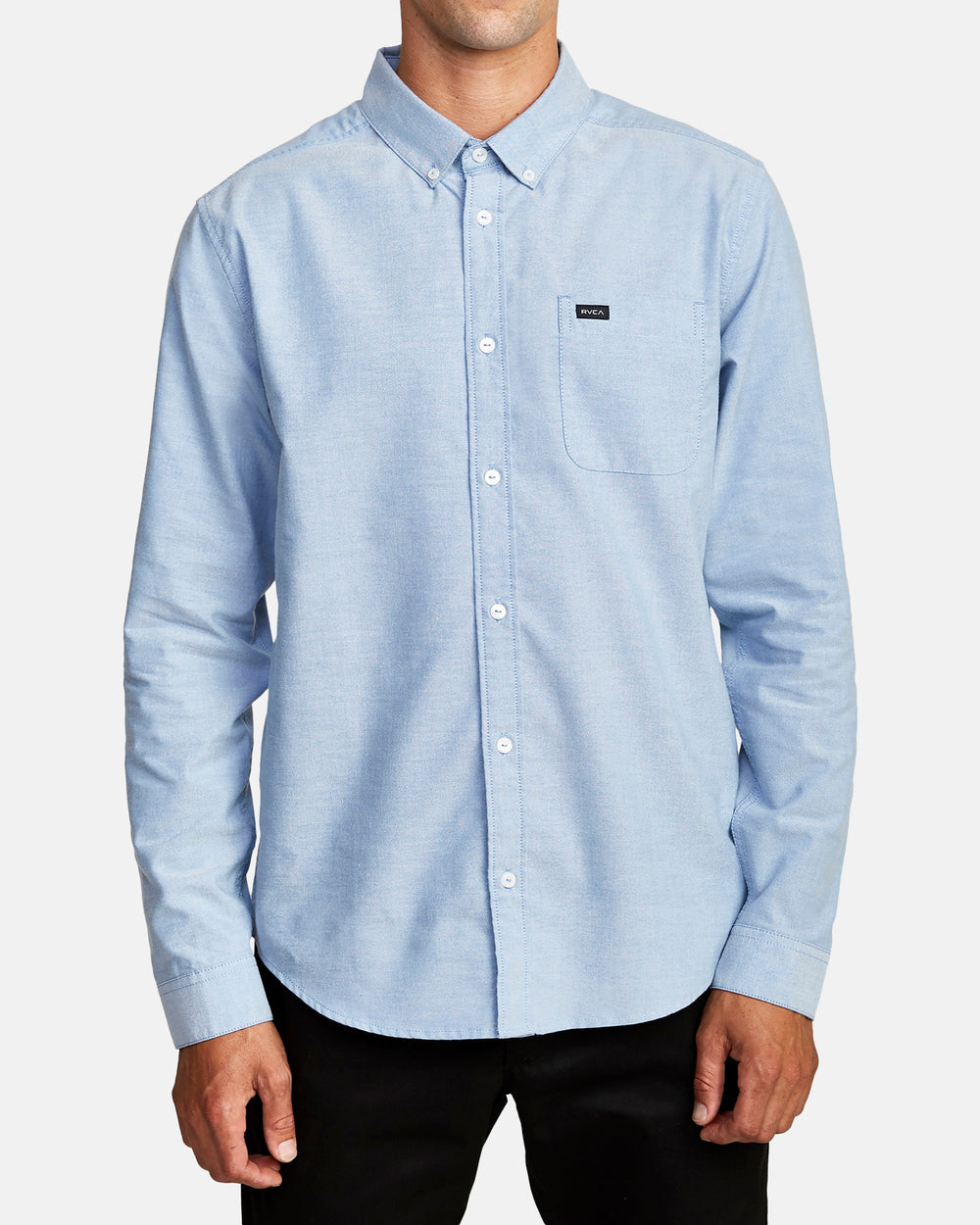 That'll Do Stretch Long Sleeve Shirt - Oxford Blue