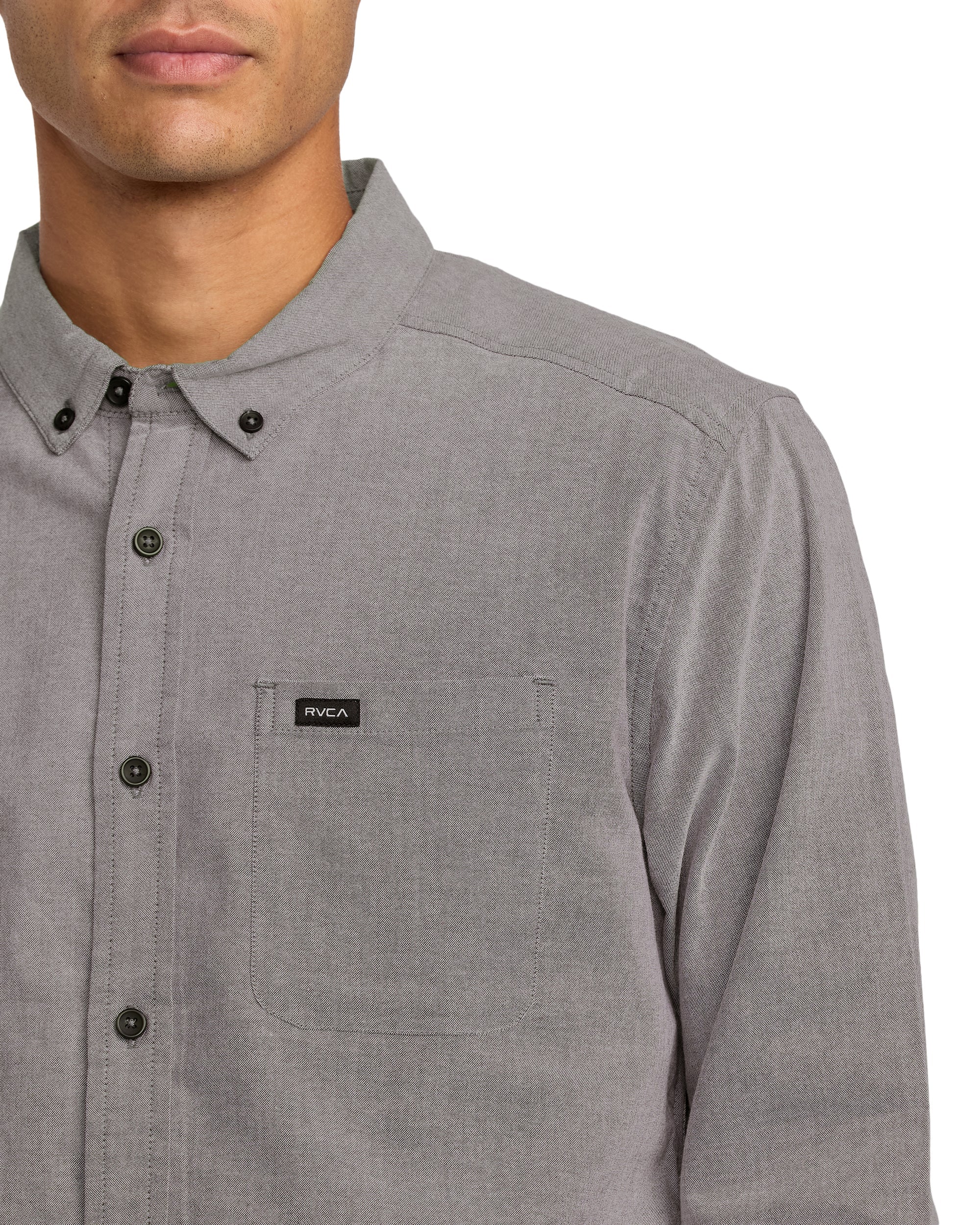 That'll Do Stretch Woven Long Sleeve Shirt - Pavement