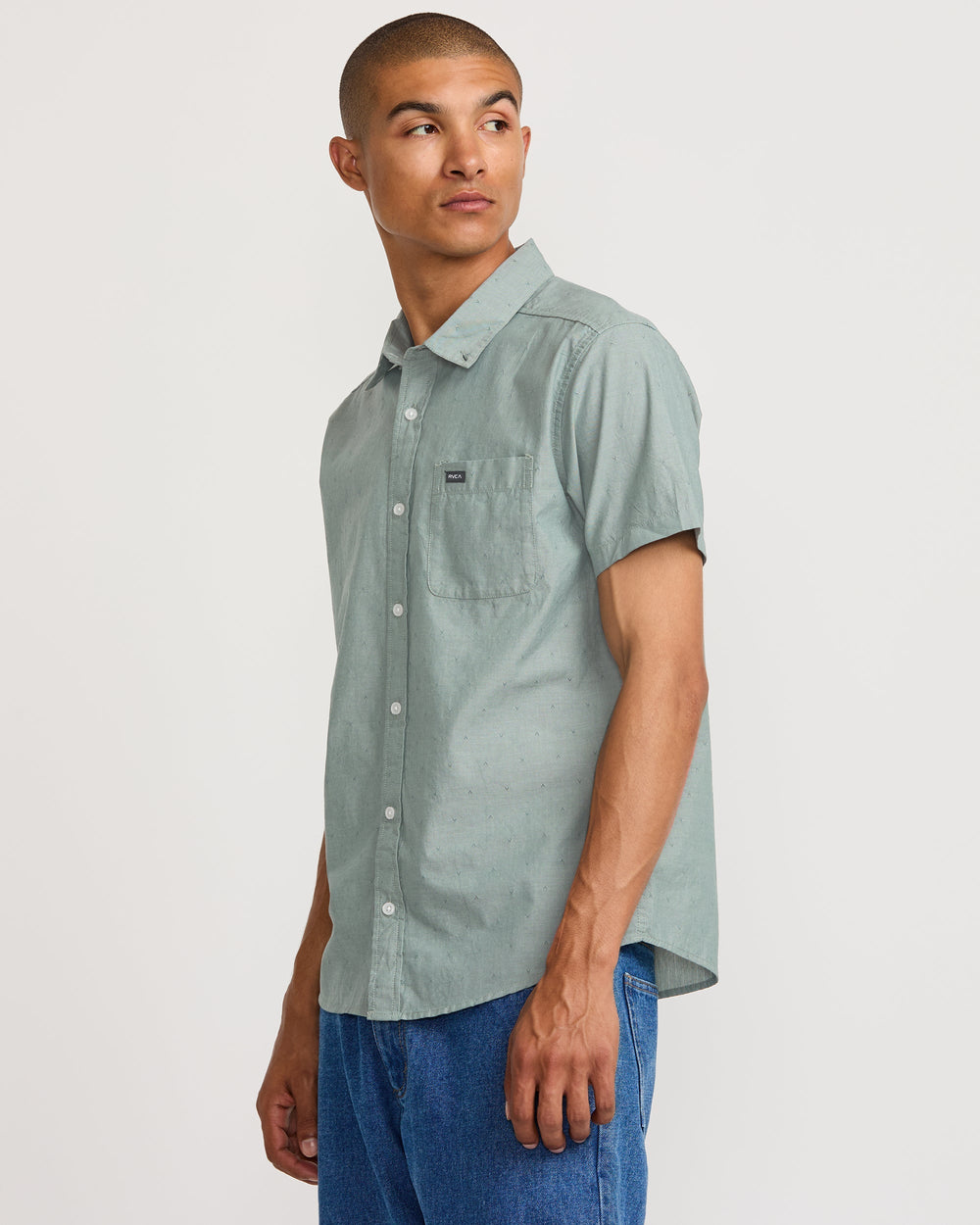 That'll Do Dobby Short Sleeve Shirt - Balsam Green