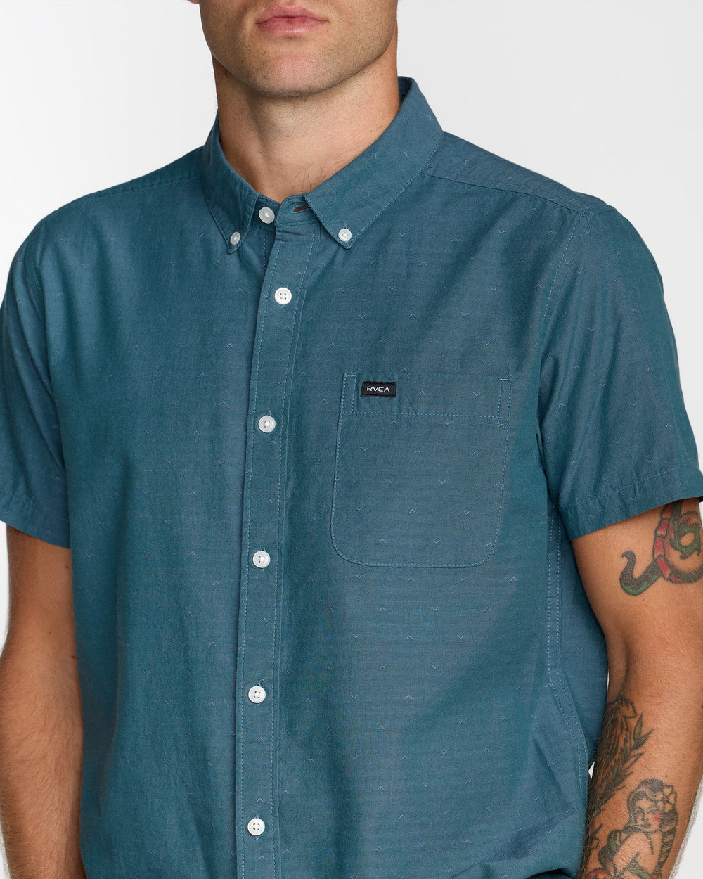 That'll Do Dobby Short Sleeve Shirt - Atlantic