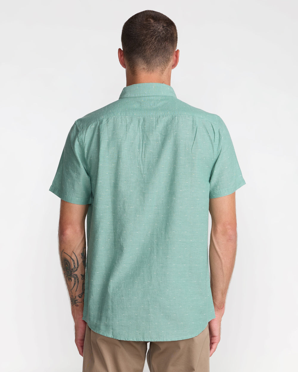 That'll Do Dobby Short Sleeve Shirt - Bottle Green