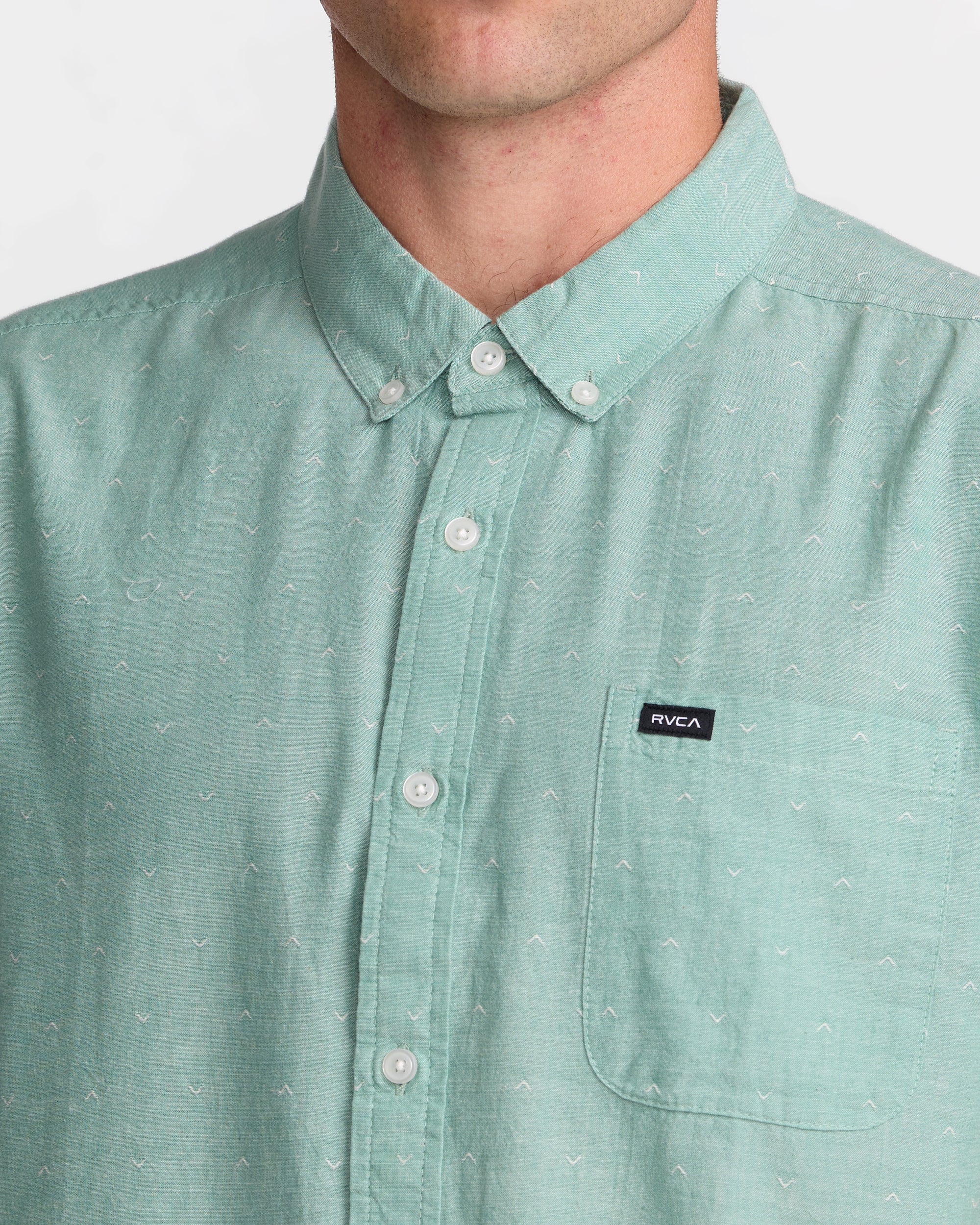 That'll Do Dobby Short Sleeve Shirt - Bottle Green