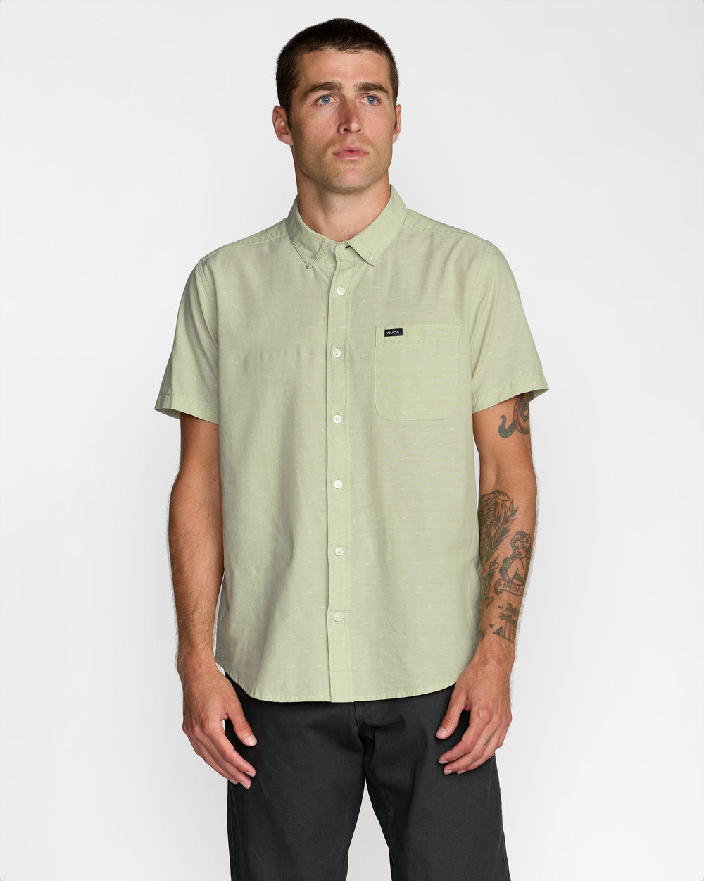 That'll Do Dobby Short Sleeve Shirt - Laurel Green
