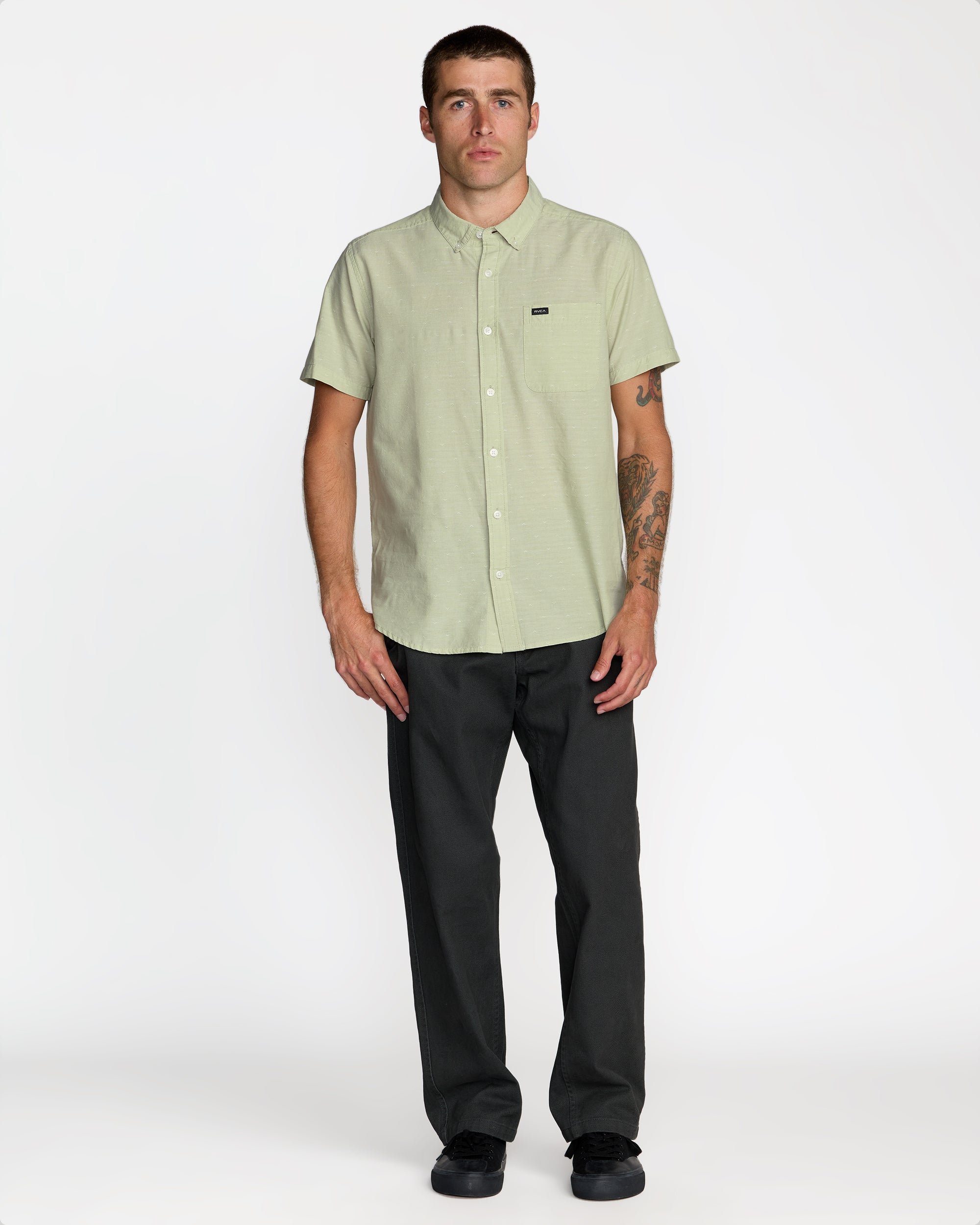That'll Do Dobby Short Sleeve Shirt - Laurel Green