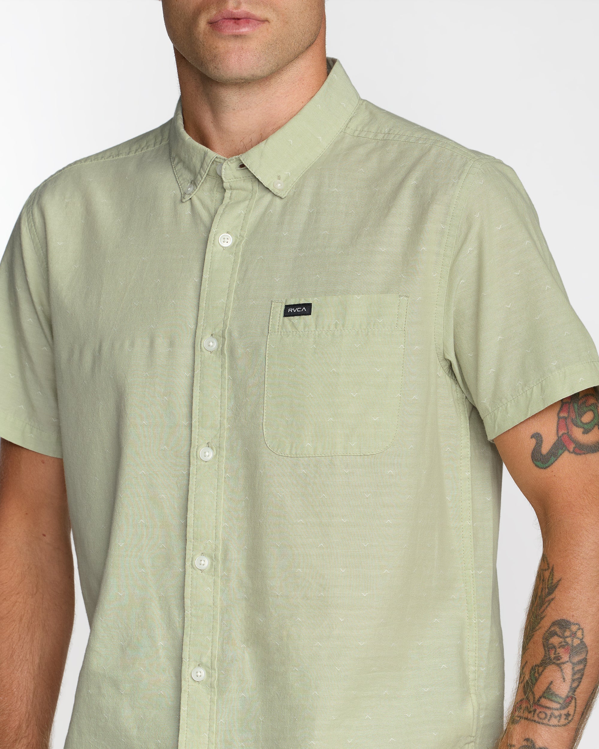 That'll Do Dobby Short Sleeve Shirt - Laurel Green