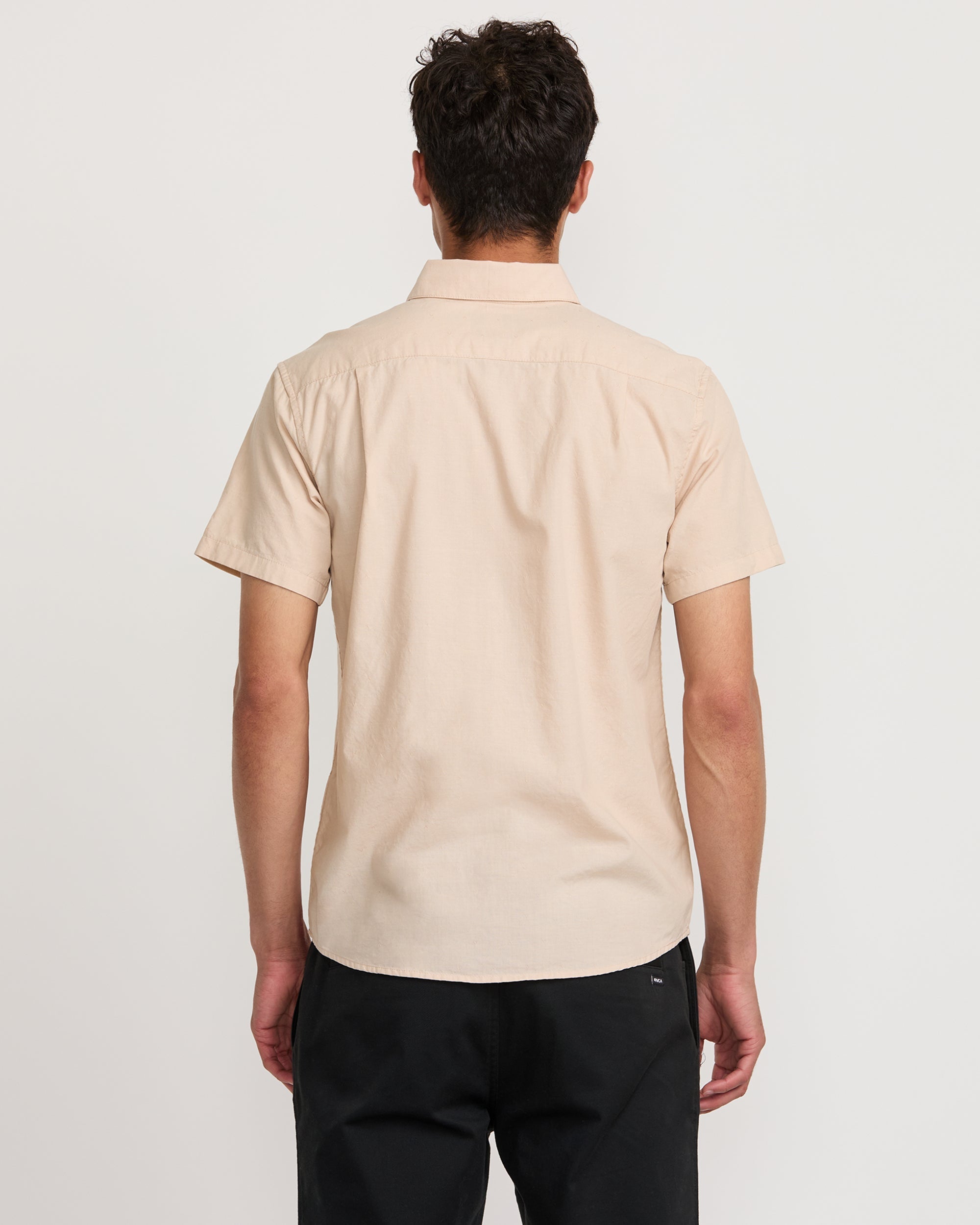 That'll Do Dobby Short Sleeve Shirt - Pale Mauve