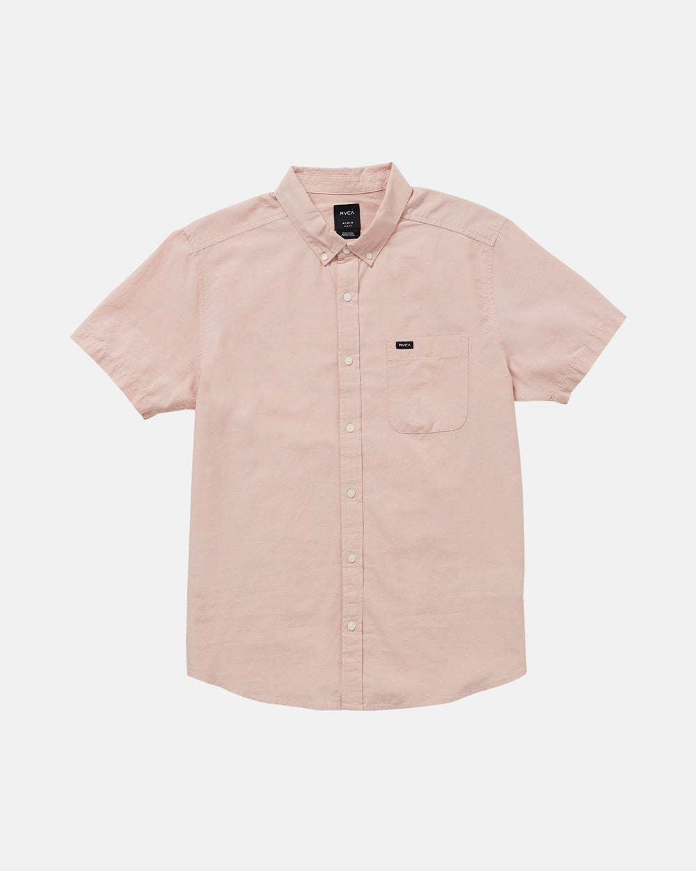 That'll Do Dobby Short Sleeve Shirt - Peach