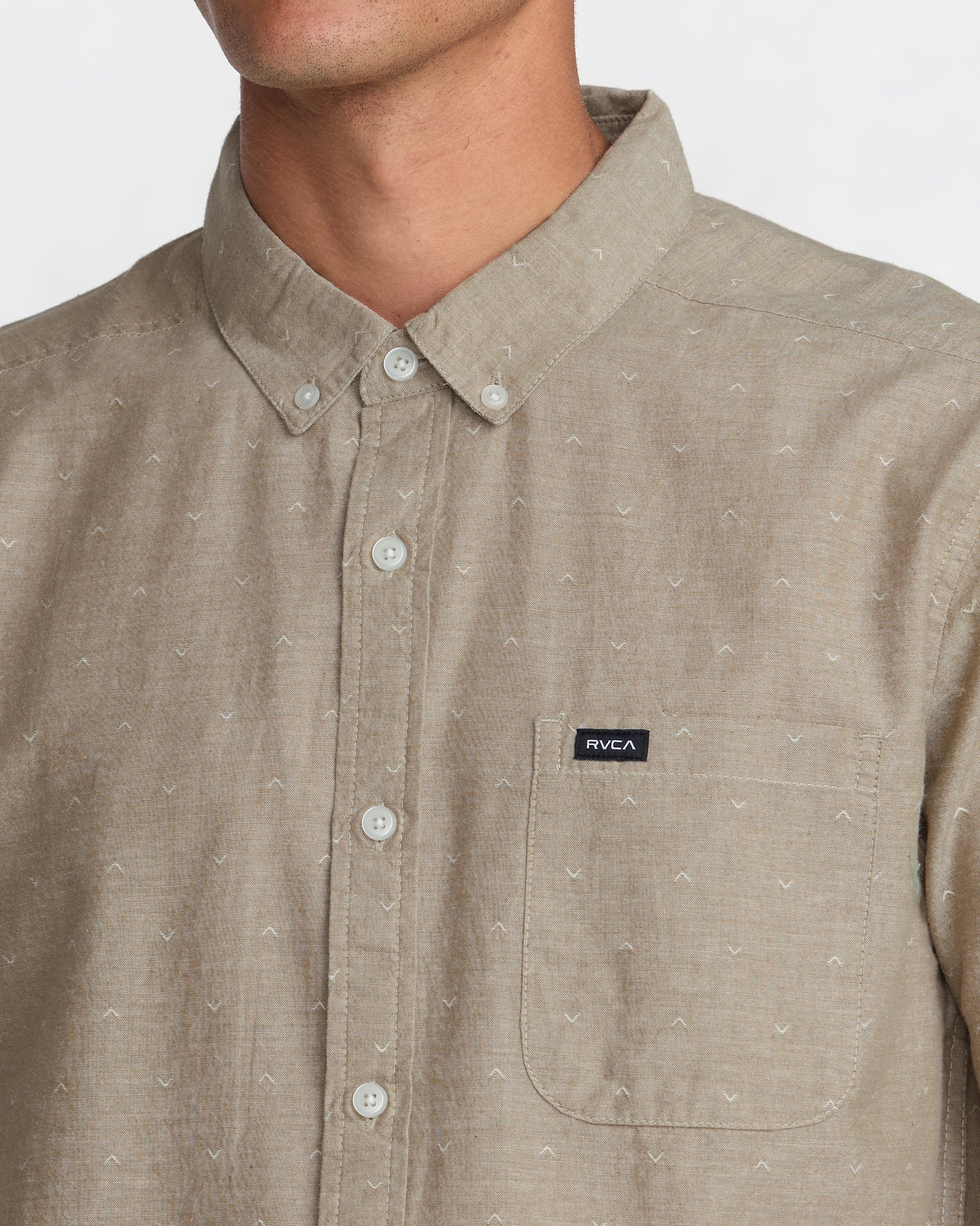 That'll Do Dobby Short Sleeve Shirt - Sand
