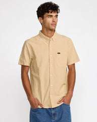 That'll Do Dobby Short Sleeve Shirt - Toasted