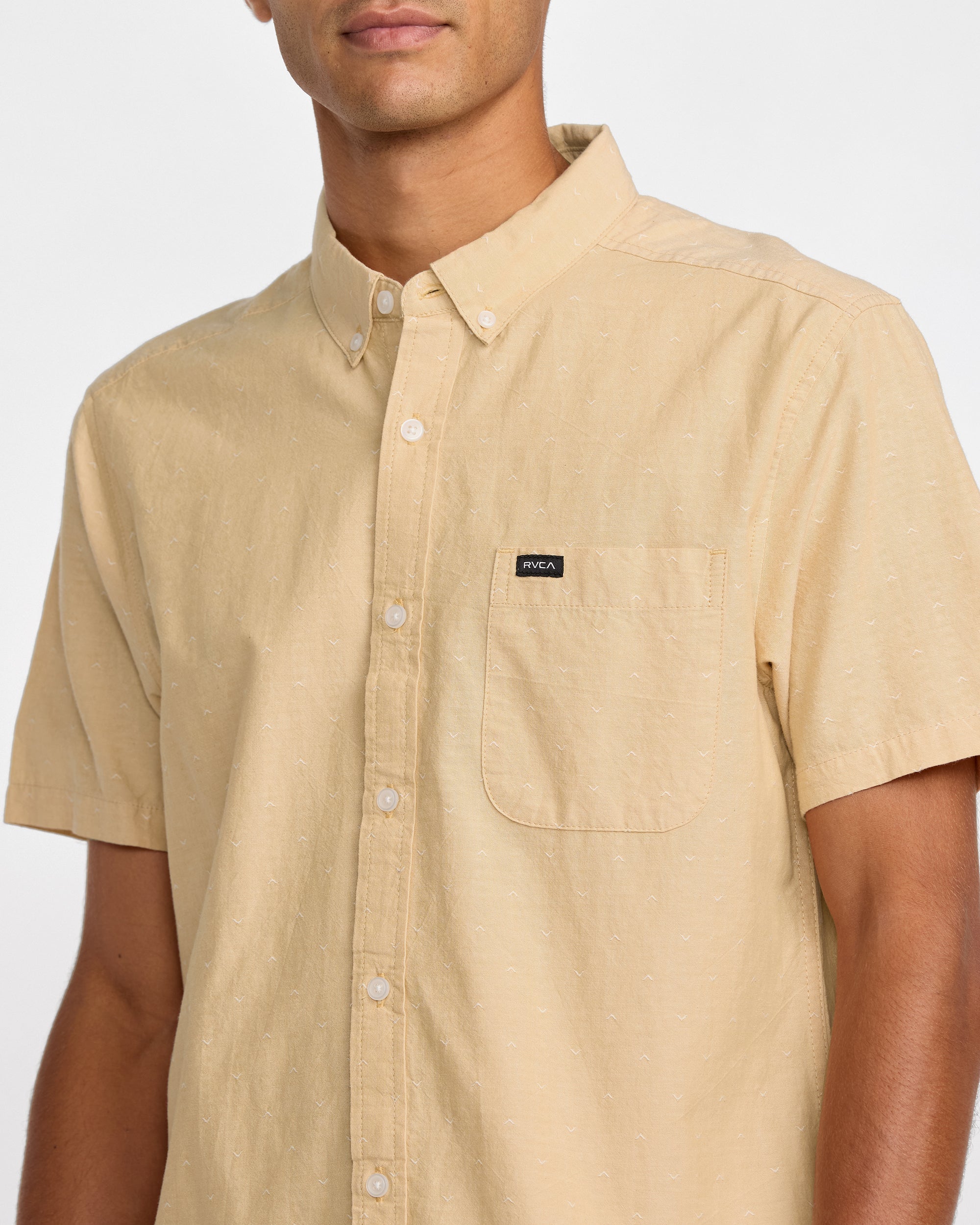 That'll Do Dobby Short Sleeve Shirt - Toasted