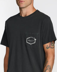 Island Hex Pocket Short Sleeve Tee - Pirate Black